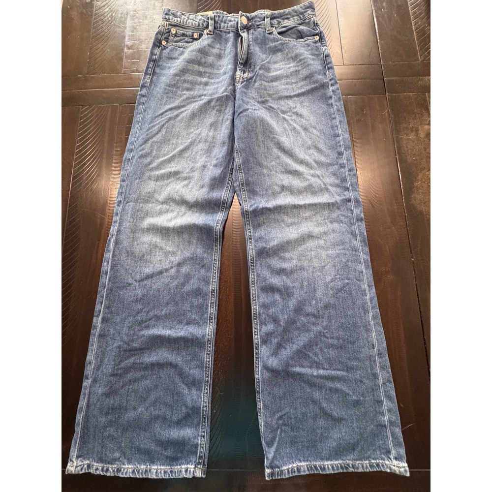 Aeropostale High Rise Wide Leg Jeans Dark Wash Denim Size 12 NWT 156917
